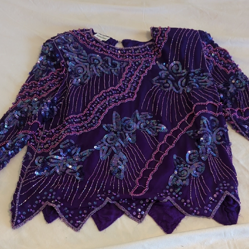 Neiman Marcus Medium Beaded Top